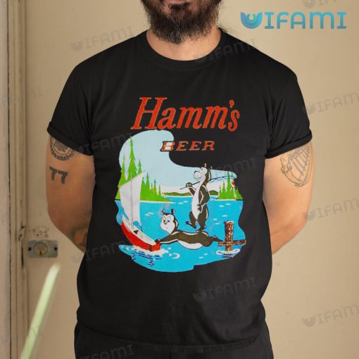 Hamms Beer Shirt 2 Cute Bears Fishing Gift For Beer Lovers