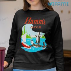 Hamms Beer Shirt 2 Cute Bears Fishing Sweatshirt For Beer Lovers