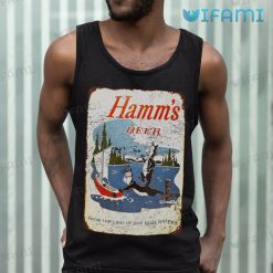 Hamms Beer Shirt Vintage 2 Cute Bears Fishing Tank Top For Beer Lovers