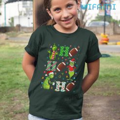 Ho Ho Ho Grinch Shirt Football Christmas Kid Tshirt
