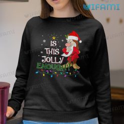 Is This Jolly Enough Grumpy Elf Santa Shirt Christmas Sweatshirt