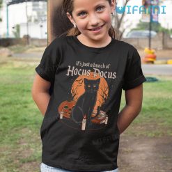 Its Just A Bunch Of Hocus Pocus Black Cat Pumpkin Shirt Halloween Kid Shirt