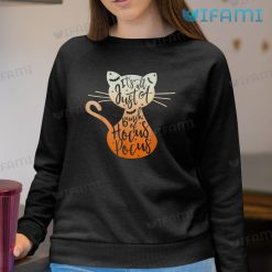 Its Just A Bunch Of Hocus Pocus Cat Shape Shirt Halloween Sweatshirt