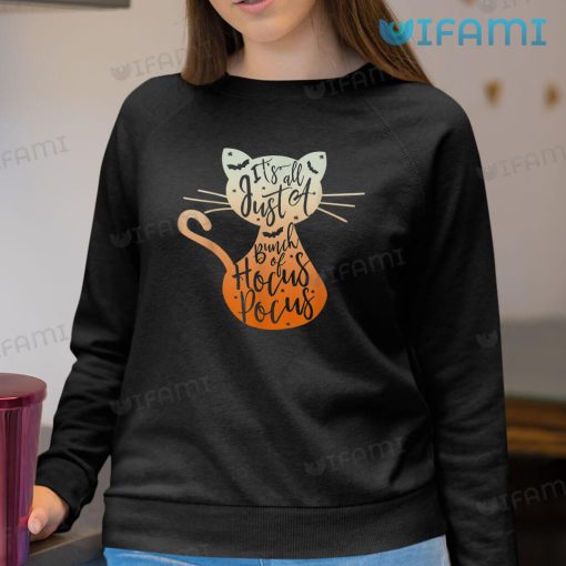 It’s Just A Bunch Of Hocus Pocus Cat Shape Shirt Halloween Gift