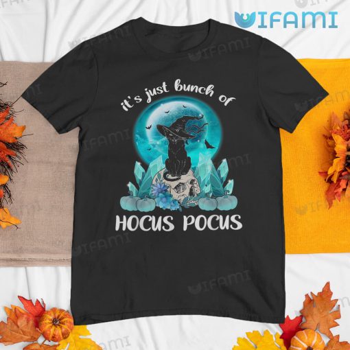 It’s Just a Bunch of Hocus Pocus Cat Skull Shirt Vintage Halloween Gift