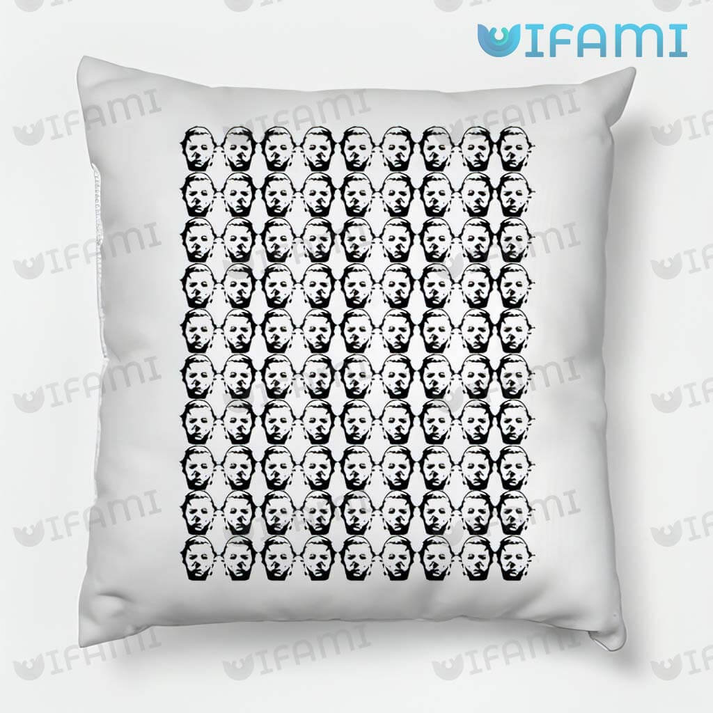 Michael Myers Face Pattern Pillow Halloween Gift