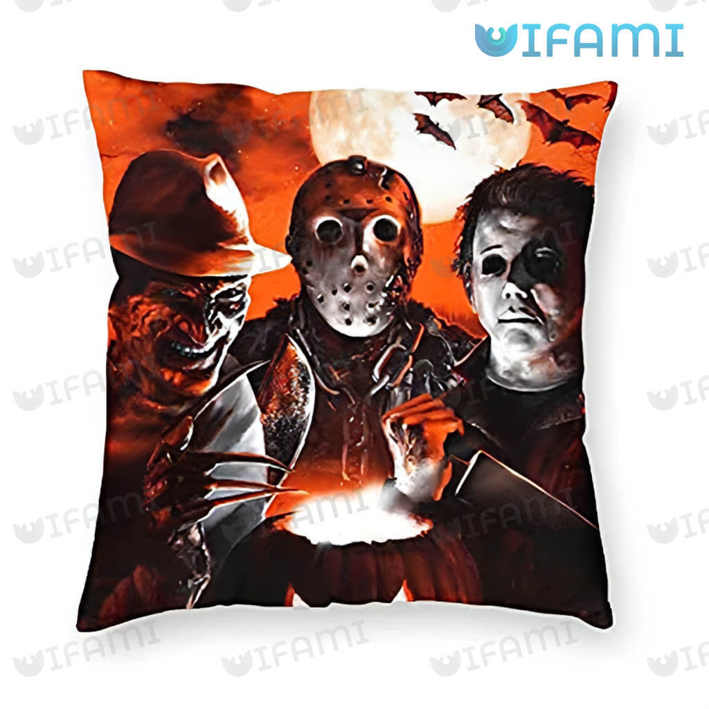 Michael Myers Jason Voorhees Freddy Krueger Pumpkin Pillow