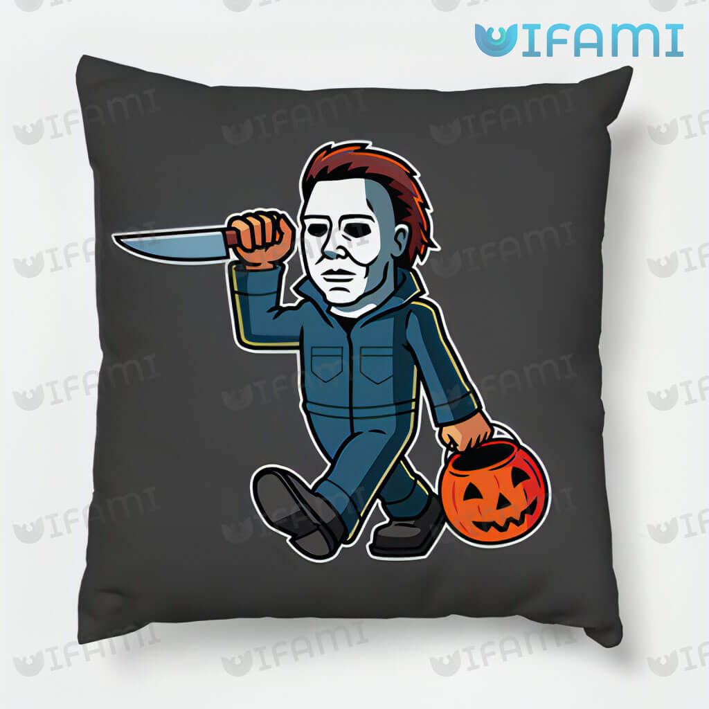 Michael Myers Pumpkin Basket Pillow Halloween Gift