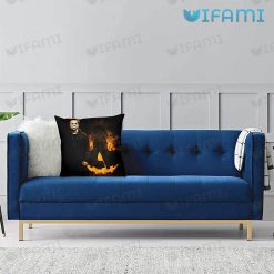 Michael Myers Pumpkin Fire Face Halloween Pillow Horror Movie