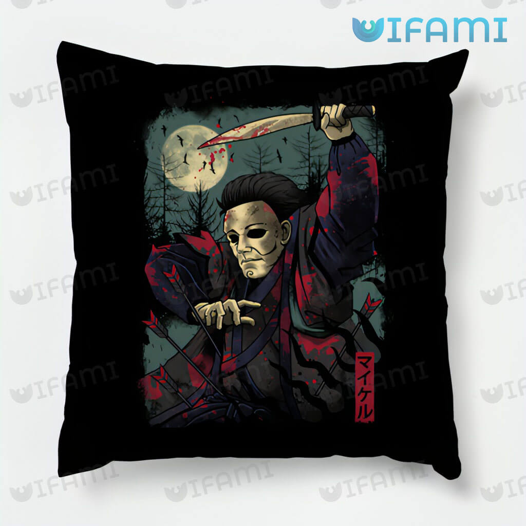Michael Myers Samurai Pillow Funny Halloween Movie Gift