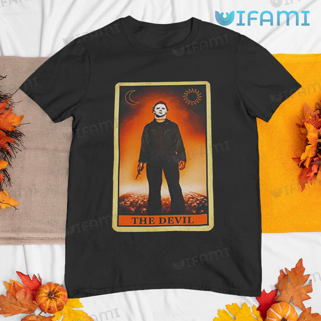 Michael Myers The Devil Tarot Card Shirt Horror Movie Gift Tshirt