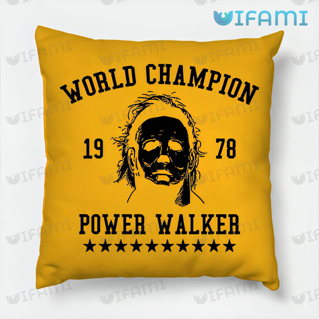Michael Myers World Champion 1978 Power Walker Pillow Halloween Gift