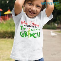 Mrs Claus But Married To The Grinch Deer Shirt Christmas Kid Tshirt
