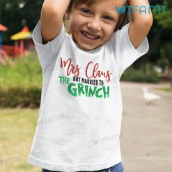 Mrs Claus But Married To The Grinch Twinkle Shirt Christmas Kid Tshirt