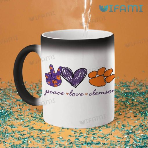 Peace Love Clemson Tigers Mug