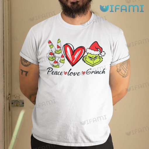 Peace Love Grinch Multiple Faces Shirt Christmas Gift