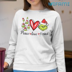 Peace Love Grinch Multiple Faces Shirt Christmas Sweatshirt