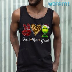 Peace Love Grinch Shirt Cool Face Christmas Tank Top