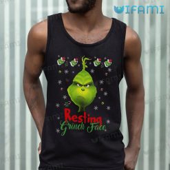 Resting Grinch Face Christmas Shirt Xmas Tank Top