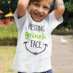 Resting Grinch Face Mouth Shape Shirt Christmas Kid Tshirt