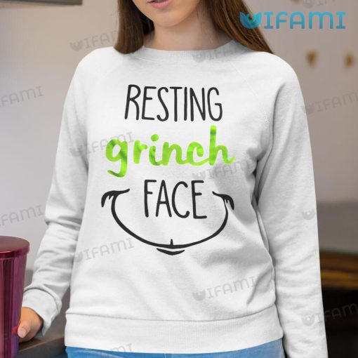 Resting Grinch Face Mouth Shape Shirt Christmas Gift