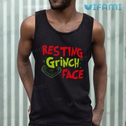 Resting Grinch Face Shirt Classic Christmas Tank Top