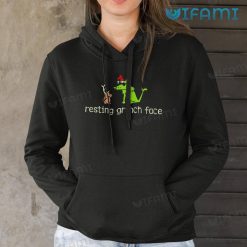 Resting Grinch Face Shirt Dog Christmas Hoodie