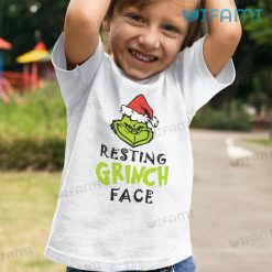 Resting Grinch Face Shirt Grinch Santa Kid Tshirt