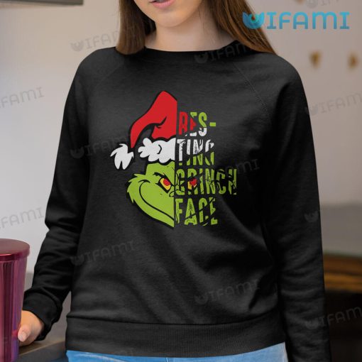 Resting Grinch Face Shirt Half Grinch Face Gift