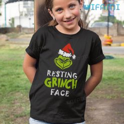Resting Grinch Face Shirt Santa Grinch Kid Tshirt