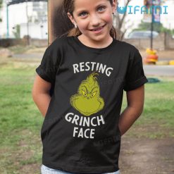 Resting Grinch Face Shirt Simple Christmas Kid Tshirt
