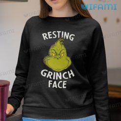 Resting Grinch Face Shirt Simple Christmas Sweatshirt
