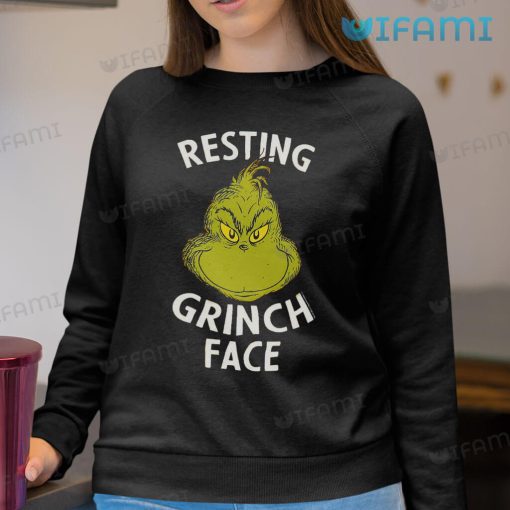 Resting Grinch Face Shirt Simple Christmas Gift