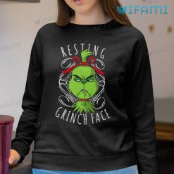 Resting Grinch Face Shirt Uncomfortable Face Christmas Sweatshirt