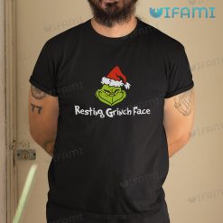 Resting Grinch Face Shirt With Santa Hat Christmas Gift