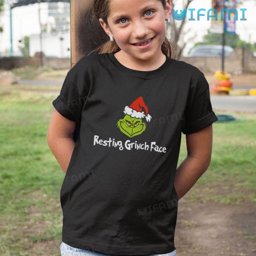 Resting Grinch Face Shirt With Santa Hat Christmas Gift