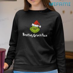 Resting Grinch Face Shirt With Santa Hat Christmas Sweatshirt