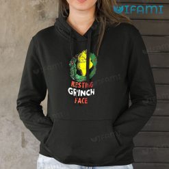 Resting Grinch Face Shirt Wreath Christmas Hoodie