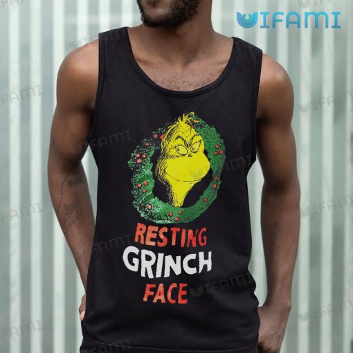 Resting Grinch Face Shirt Wreath Christmas Gift