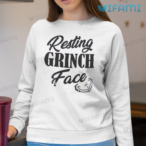 Resting Grinch Face Tee Shirt Christmas Gift