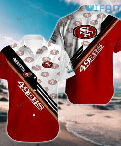49ers Aloha Shirt Logo Pattern San Francisco 49ers Gift