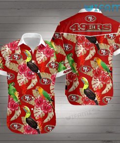 49ers Aloha Shirt Parrots San Francisco 49ers Gift