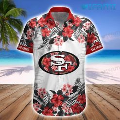 49ers Aloha Shirt Tropical Flowers San Francisco Niners Hawaii Shirt