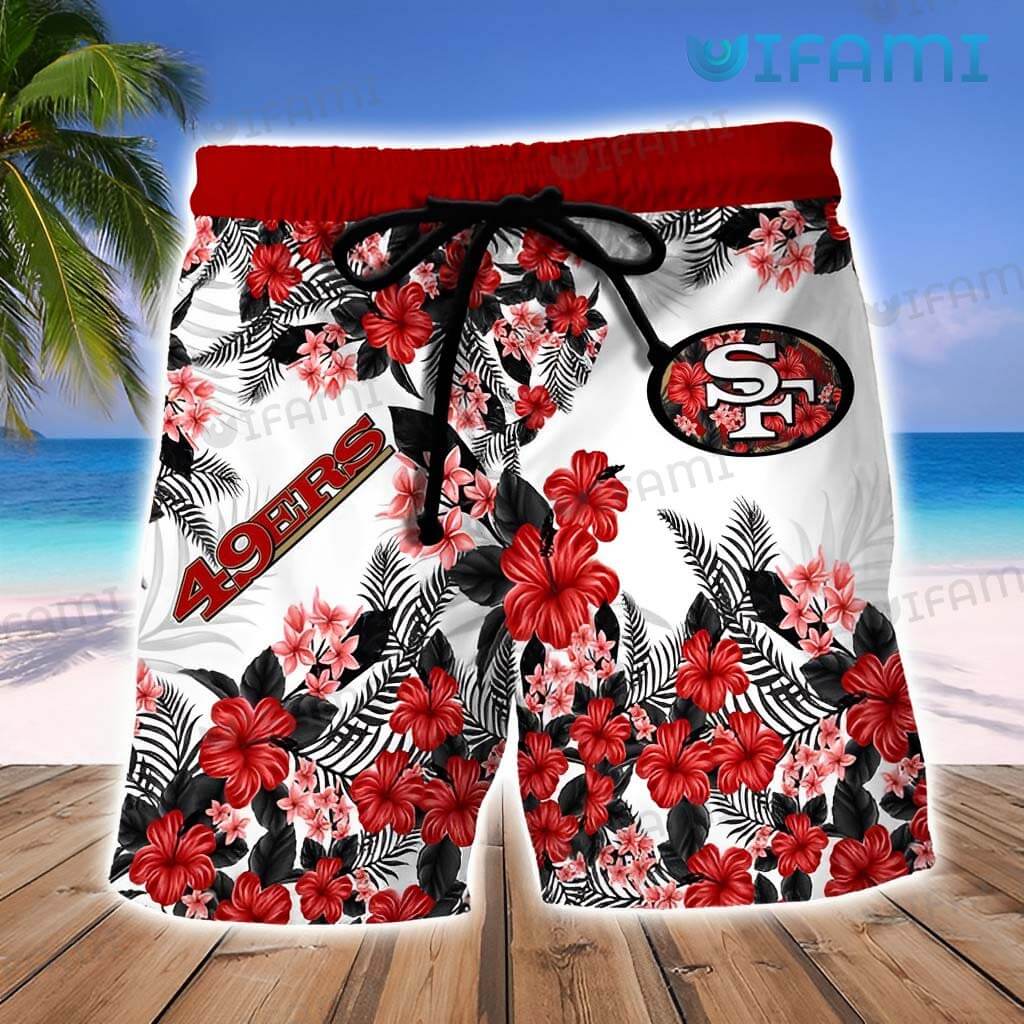49ers Aloha Shirt Tropical Flowers Gift San Francisco 49ers Hawaii Shirt