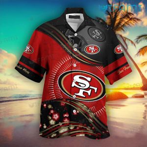 49ers Button Up Shirt Logo Football Helmet 49ers Hawaii Shirt Gift For Niners Fans