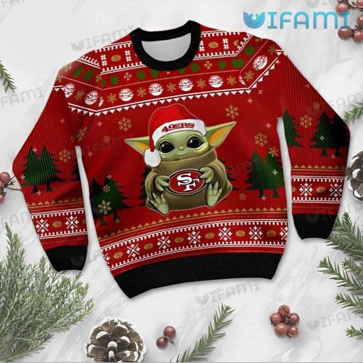49ers Christmas Sweater Baby Yoda San Francisco 49ers Gift