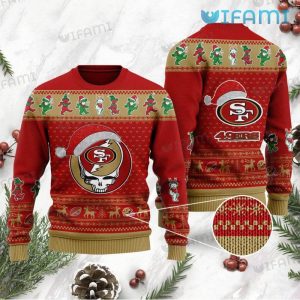49ers Christmas Sweater Grateful Dead Santa Hat San Francisco 49ers Gift