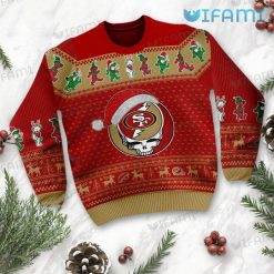 49ers Christmas Sweater Grateful Dead Santa Hat San Francisco 49ers Present