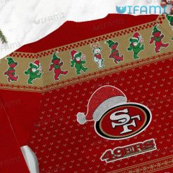 49ers Christmas Sweater Grateful Dead Santa Hat San Francisco 49ers Present Zoom