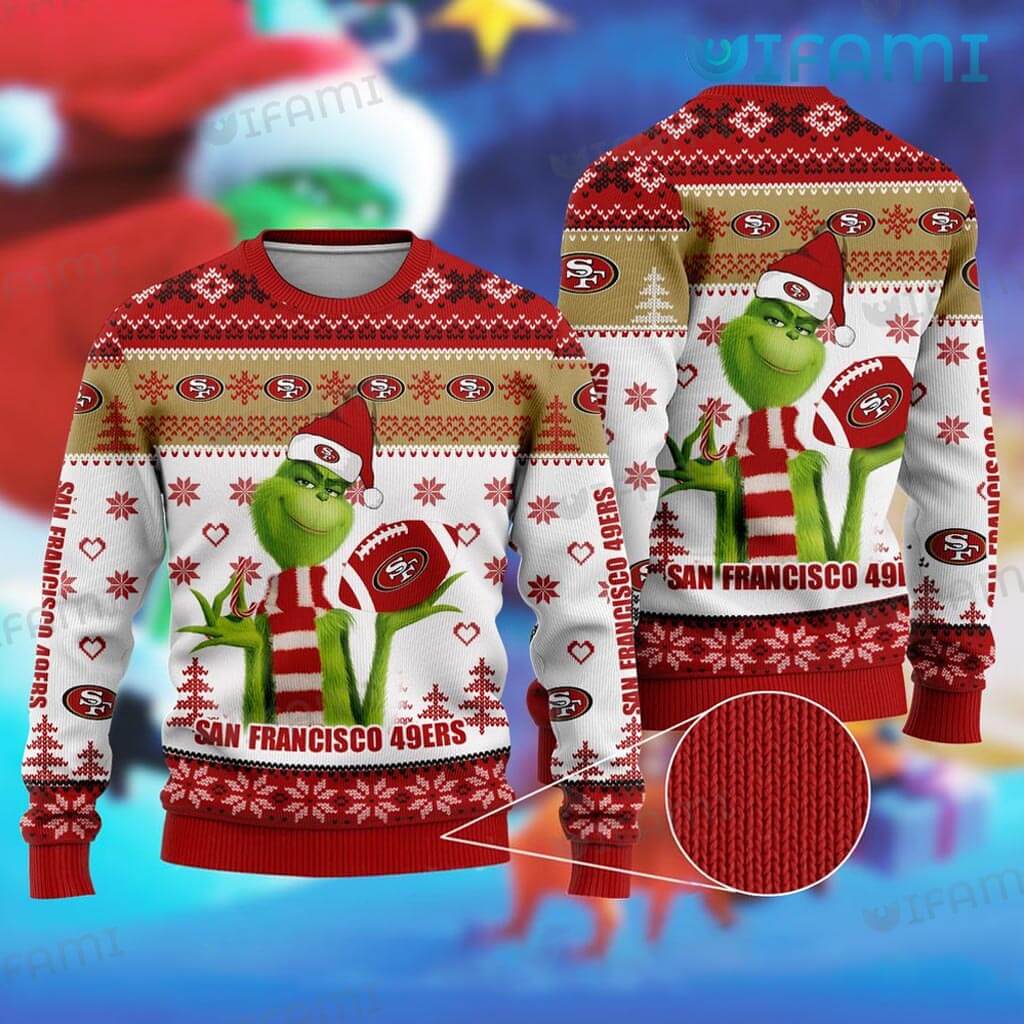 Awesome 49ers Christmas Grinch Sweater San Francisco 49ers Gift